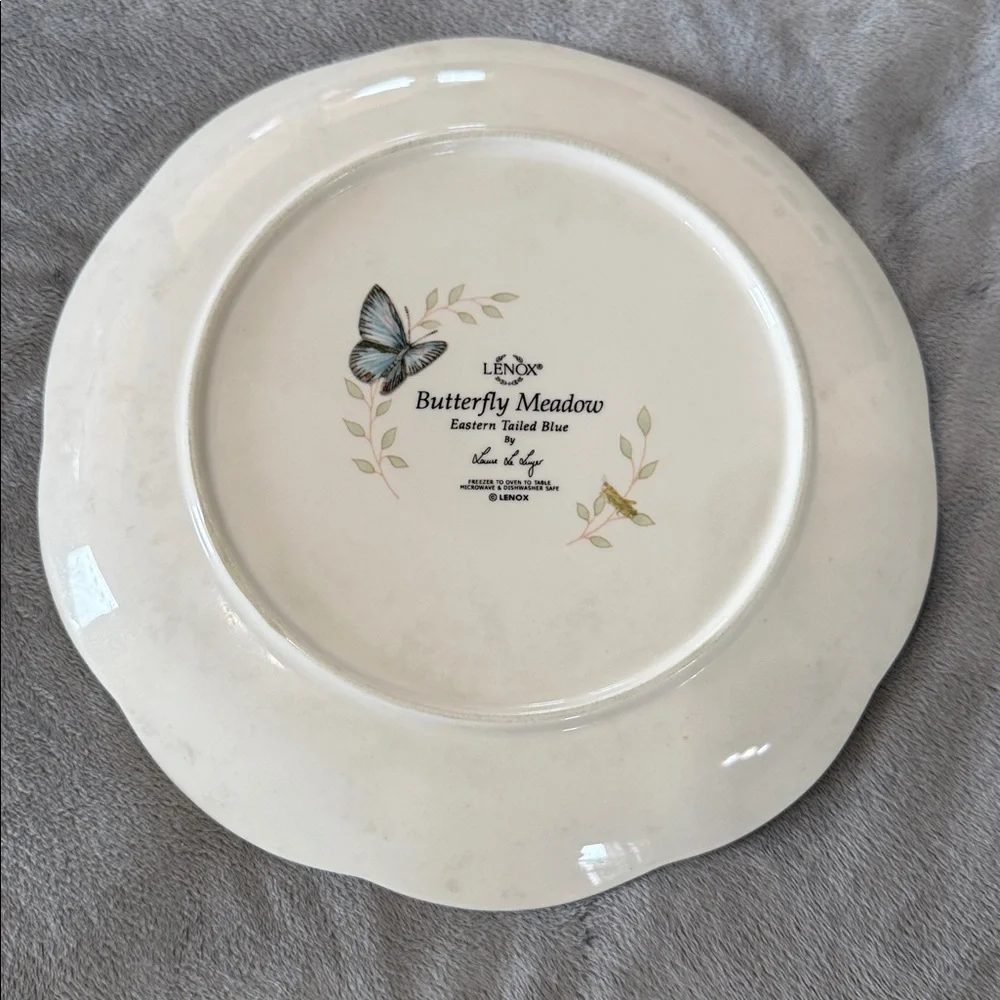 Lenox Butterfly Meadow Eastern‎ Tailed Blue 9” Dessert Luncheon Plates Set of 2